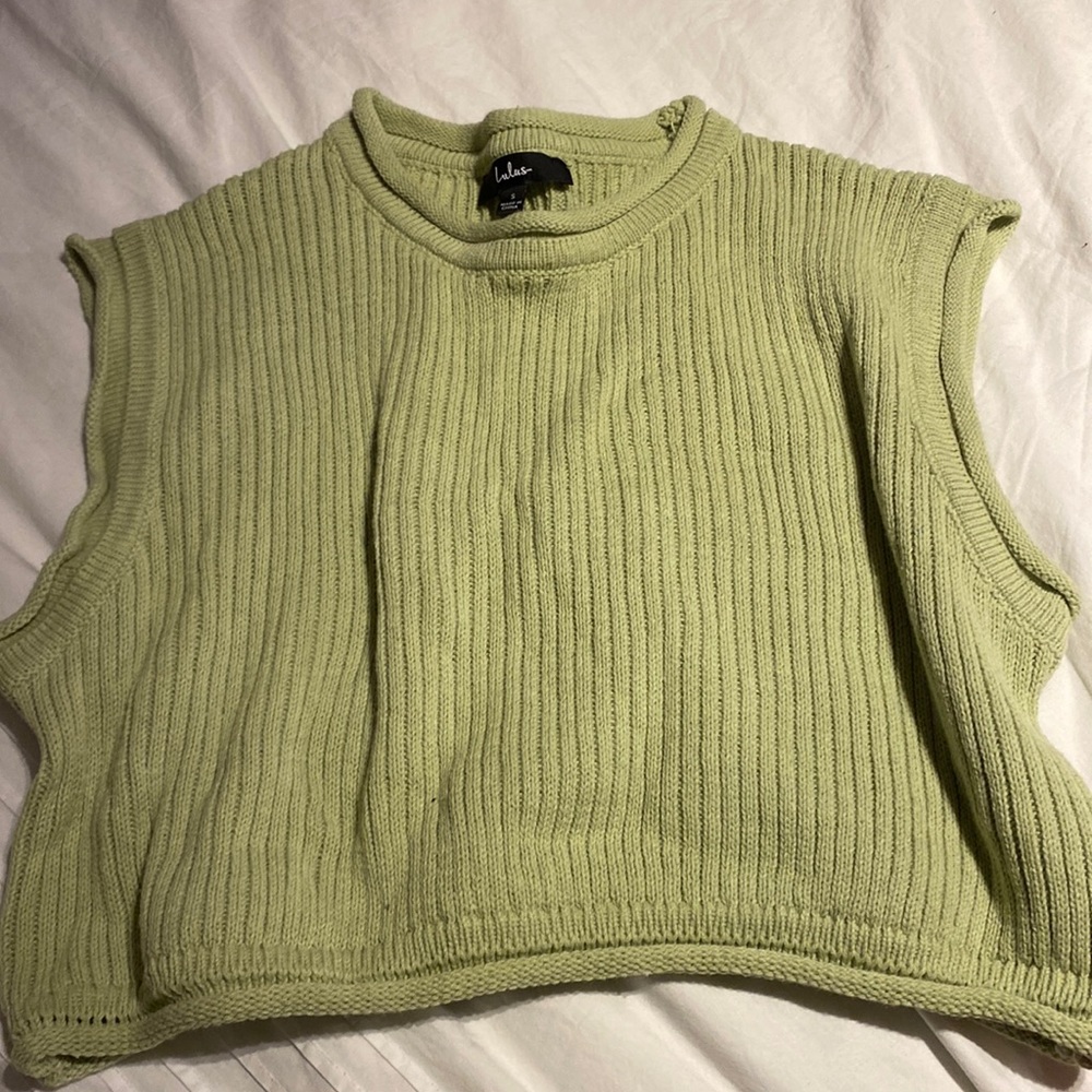 Lulus trendy sage green knit top